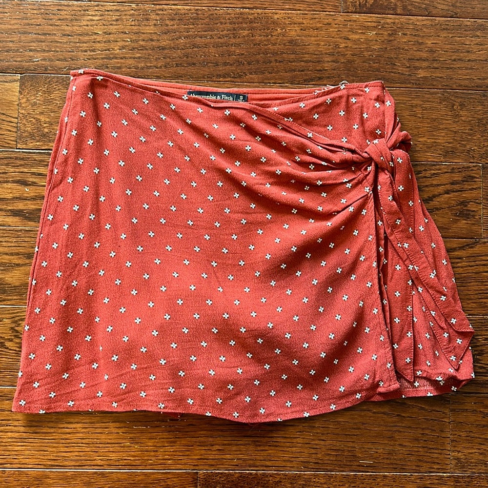 Abercrombie & Fitch Red Wrap Skirt